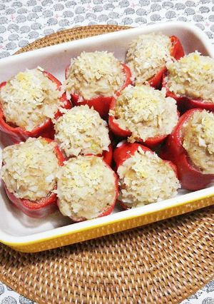 赤ピーマンの肉詰め☆お弁当☆-レシピのメイン写真