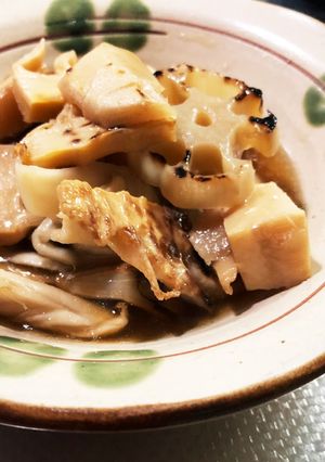 まいたけ レンコン たけのこの焼きびたし-レシピのメイン写真