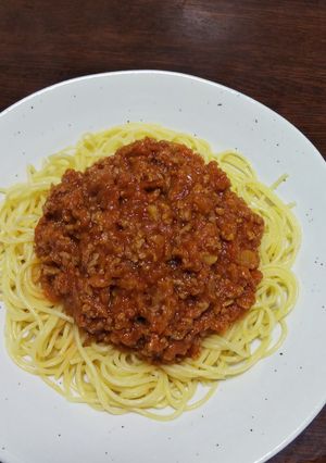 ミートソーススパゲティ-レシピのメイン写真