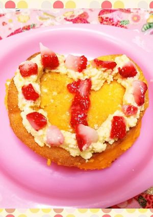 人参コーンのお豆腐ケーキ♪お祝い離乳食♪-レシピのメイン写真