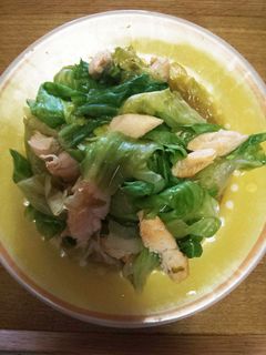 鶏ささみとレタスのサラダ仕立て-レシピのメイン写真