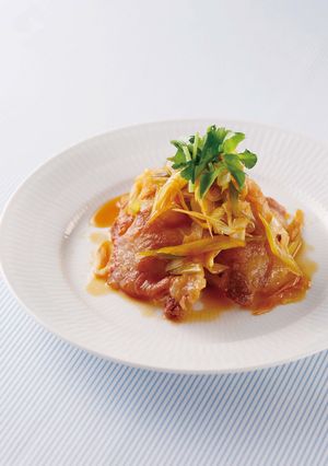 豚肉のカリカリ焼き白ネギソースのせ-レシピのメイン写真