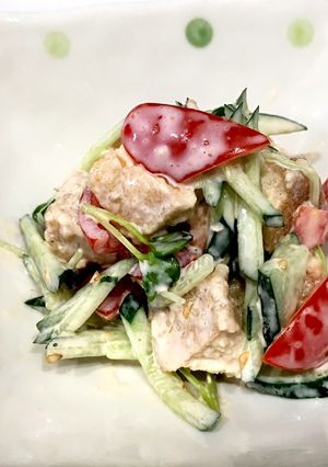 高野豆腐の唐揚げ リメイクマヨサラダ-レシピのメイン写真