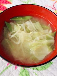スナップえんどうの味噌汁-レシピのメイン写真