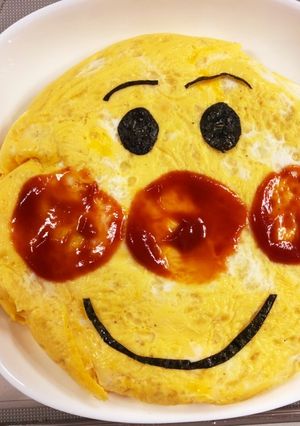 ♡アンパンマンオムライス♡幼児食-レシピのメイン写真
