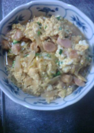 玉ネギとお麩の卵とじ-レシピのメイン写真