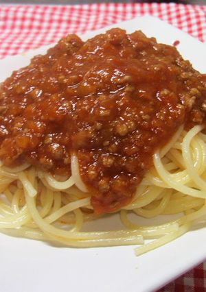 ＊ウチのミートソース　ケチャップだけ～＊-レシピのメイン写真