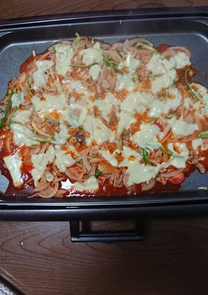 ホットプレートでピザの具-レシピのメイン写真