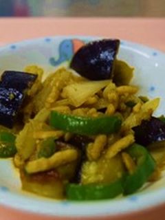 なすとひき肉のカレー風味炒め-レシピのメイン写真