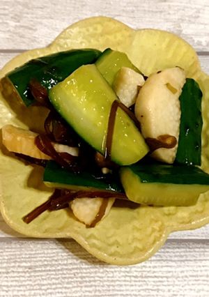 きゅうりと山芋の塩昆布だけ漬-レシピのメイン写真