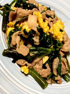 空芯菜と豚肉のオイスターソース炒め-レシピのメイン写真