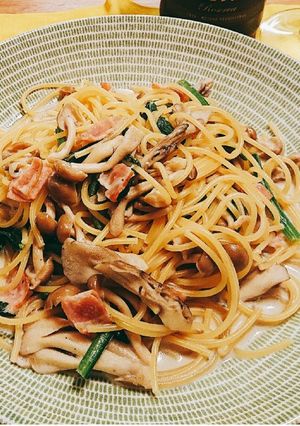めんつゆで簡単!きのこ和風クリームパスタ-レシピのメイン写真