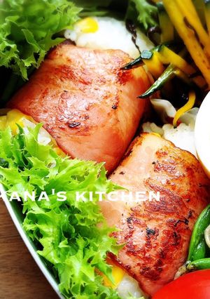 お弁当に♪ベーコン巻きおにぎり♪コーン入-レシピのメイン写真