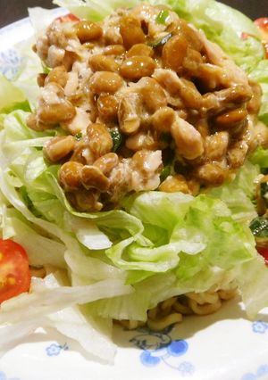 サッポロ一番×シーチキンン納豆で冷やし麺-レシピのメイン写真