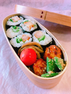 コンビニ揚げ鶏で!鶏マヨの中巻き-レシピのメイン写真