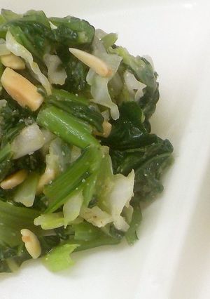 南房総市給食◆青菜のナッツ和え-レシピのメイン写真