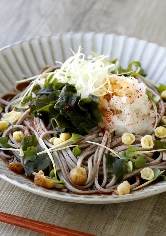 【卯月製麺】ワカメとカイワレのおろしそば-レシピのメイン写真