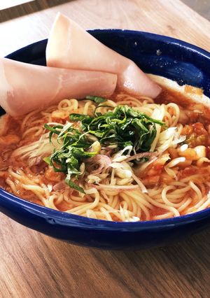 ゆる〜く糖質制限 トマトキムチ冷麺-レシピのメイン写真