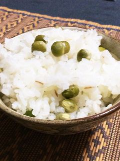 市販の塩エンドウのご飯-レシピのメイン写真