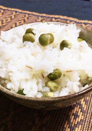 市販の塩エンドウのご飯-レシピのメイン写真