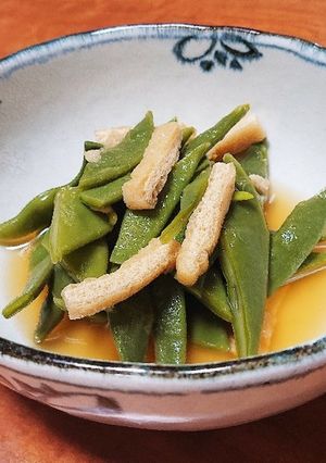 モロッコいんげん豆と薄揚げの煮浸し-レシピのメイン写真