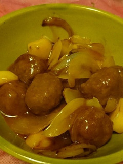 ミートボールと玉ねぎの炒め物-レシピのメイン写真
