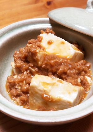 大豆のお肉とお鍋の素で麻婆豆腐！-レシピのメイン写真