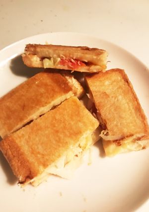 休日に◯フライパンだけでホットサンド☆-レシピのメイン写真
