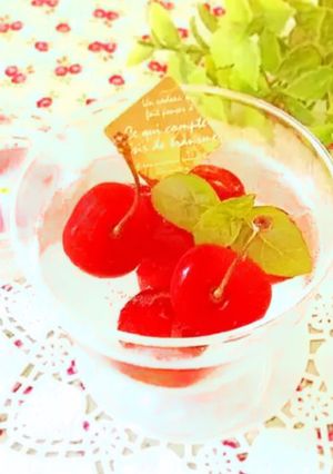 苺・さくらんぼのサイダーゼリー♬-レシピのメイン写真