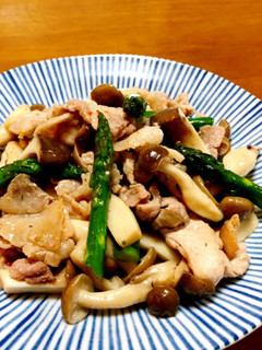 豚肉とアスパラのきのこ炒め *☻*-レシピのメイン写真
