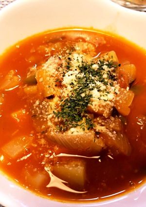 栄養満点☆野菜たっぷり無水ミネストローネ-レシピのメイン写真