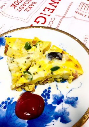 豆乳入り具だくさんオムレツ！-レシピのメイン写真