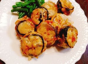 茄子のはさみ揚げ～甘酢あんあんかけ-レシピのメイン写真