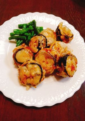 茄子のはさみ揚げ～甘酢あんあんかけ-レシピのメイン写真