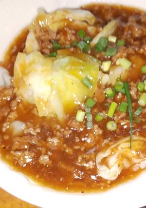 簡単 茹でキャベツの挽肉あんかけ-レシピのメイン写真