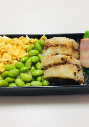 183、二色丼とレンコンの挟み揚げ弁当♡-レシピのメイン写真