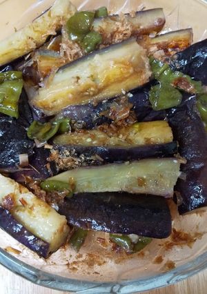 餃子風焼きナスのおかか和え-レシピのメイン写真