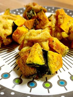 ごろごろカボチャとむね肉のかき揚げ-レシピのメイン写真