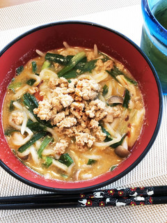 低糖質♡こんにゃく麺で担々麺風-レシピのメイン写真