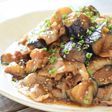 ~疲労回復~茄子と豚バラ肉の黒酢照り焼き