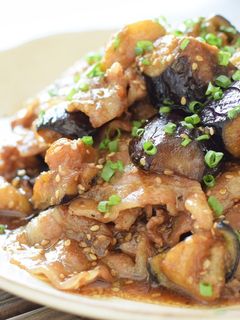 ~疲労回復~茄子と豚バラ肉の黒酢照り焼き-レシピのメイン写真