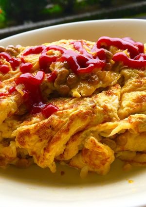 納豆オムライス-レシピのメイン写真