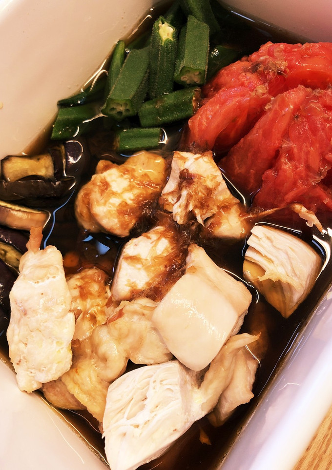 野菜と鶏肉の煮浸し風 簡単 冷製も-レシピのメイン写真