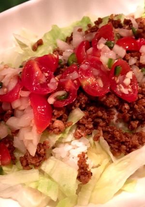 大豆ミートでタコライス-レシピのメイン写真