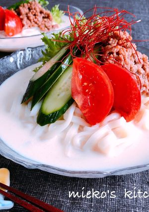 冷やし豆乳坦々うどん-レシピのメイン写真
