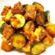ズッキーニとじゃが芋と絹揚げの炒め物