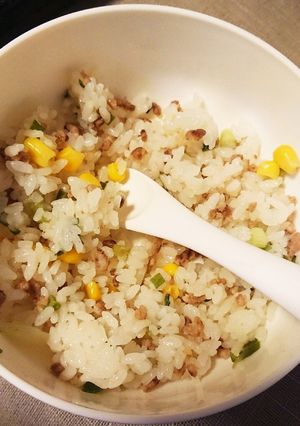 合挽き肉とコーンのネギ塩混ぜご飯★-レシピのメイン写真