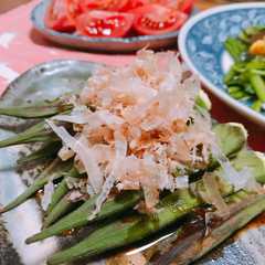 รูปของ 晩酌のとも♪ 焼きオクラ