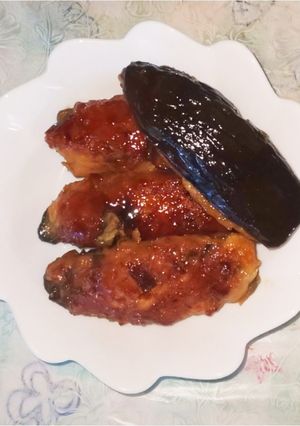 茄子の肉詰め照り焼き-レシピのメイン写真