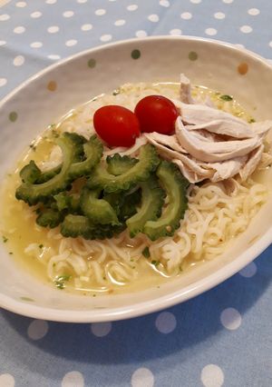 ゴーヤと蒸し鶏の冷やしラーメン-レシピのメイン写真